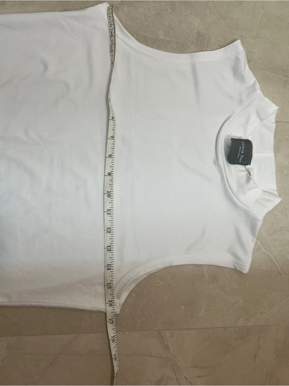 Olivia Rae White Sleeveless Crewneck Tank Top
